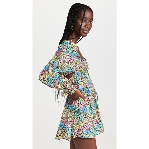 NWT For Love & Lemons Ruth Mini Dress in Blue Sz M - Picture 10 of 13